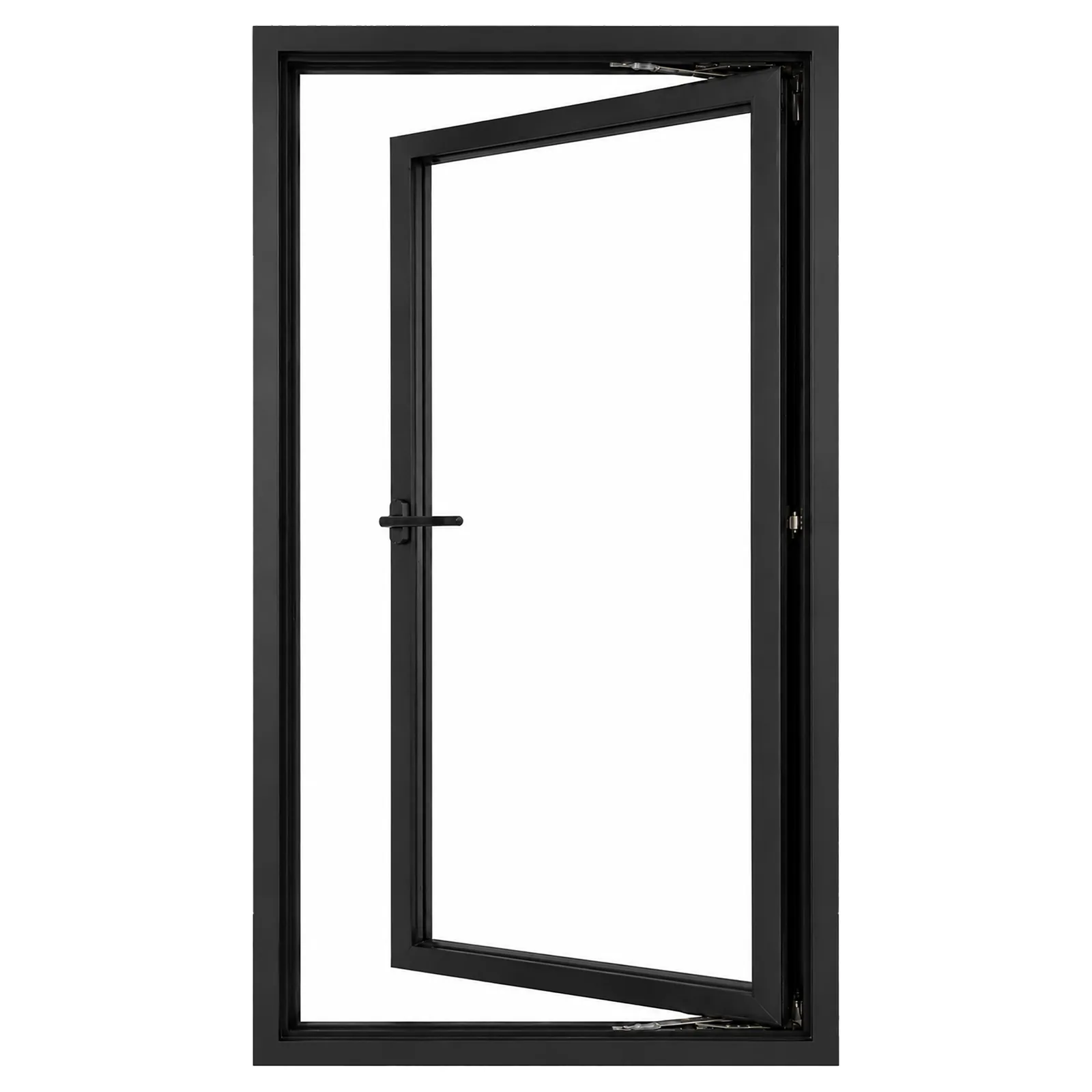 Casement sash open on a modern elevation