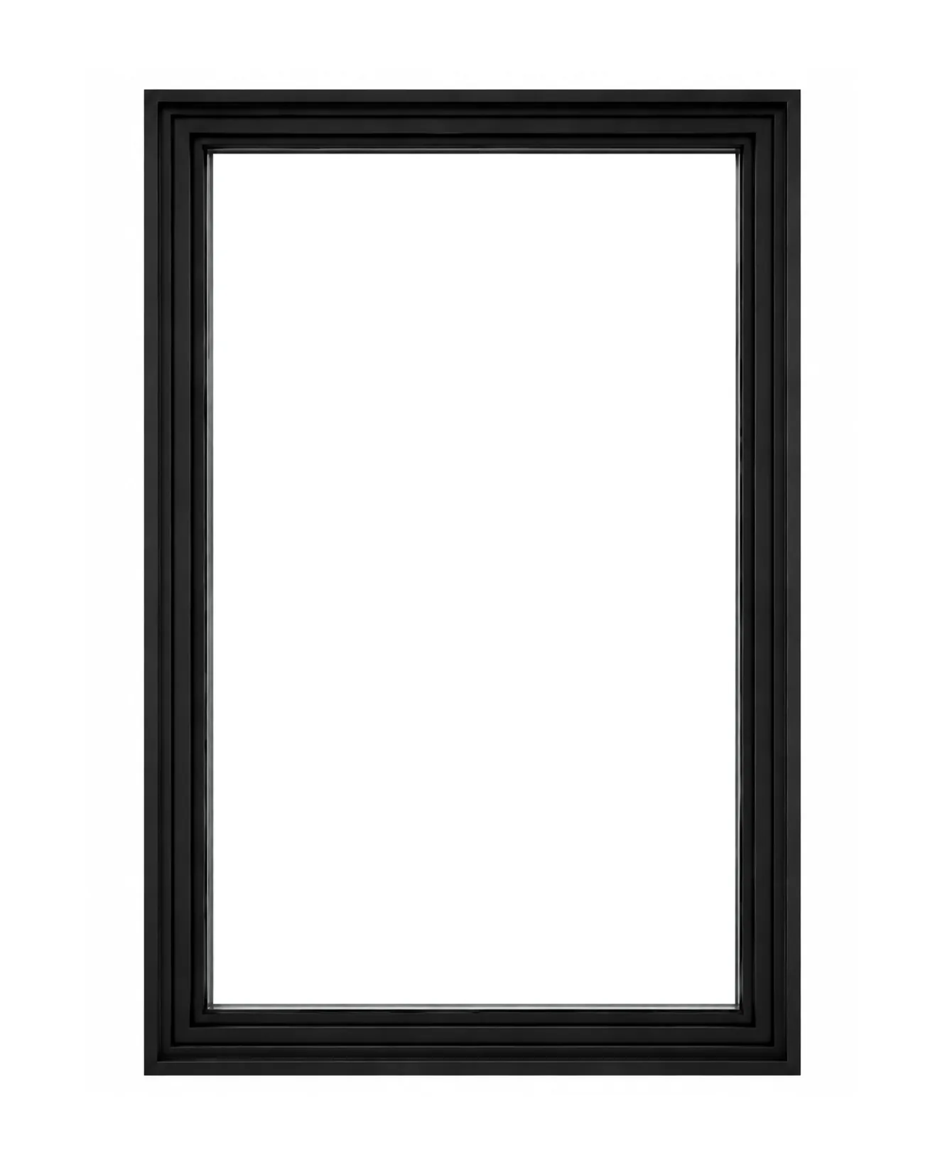 Fixed picture window, uninterrupted view