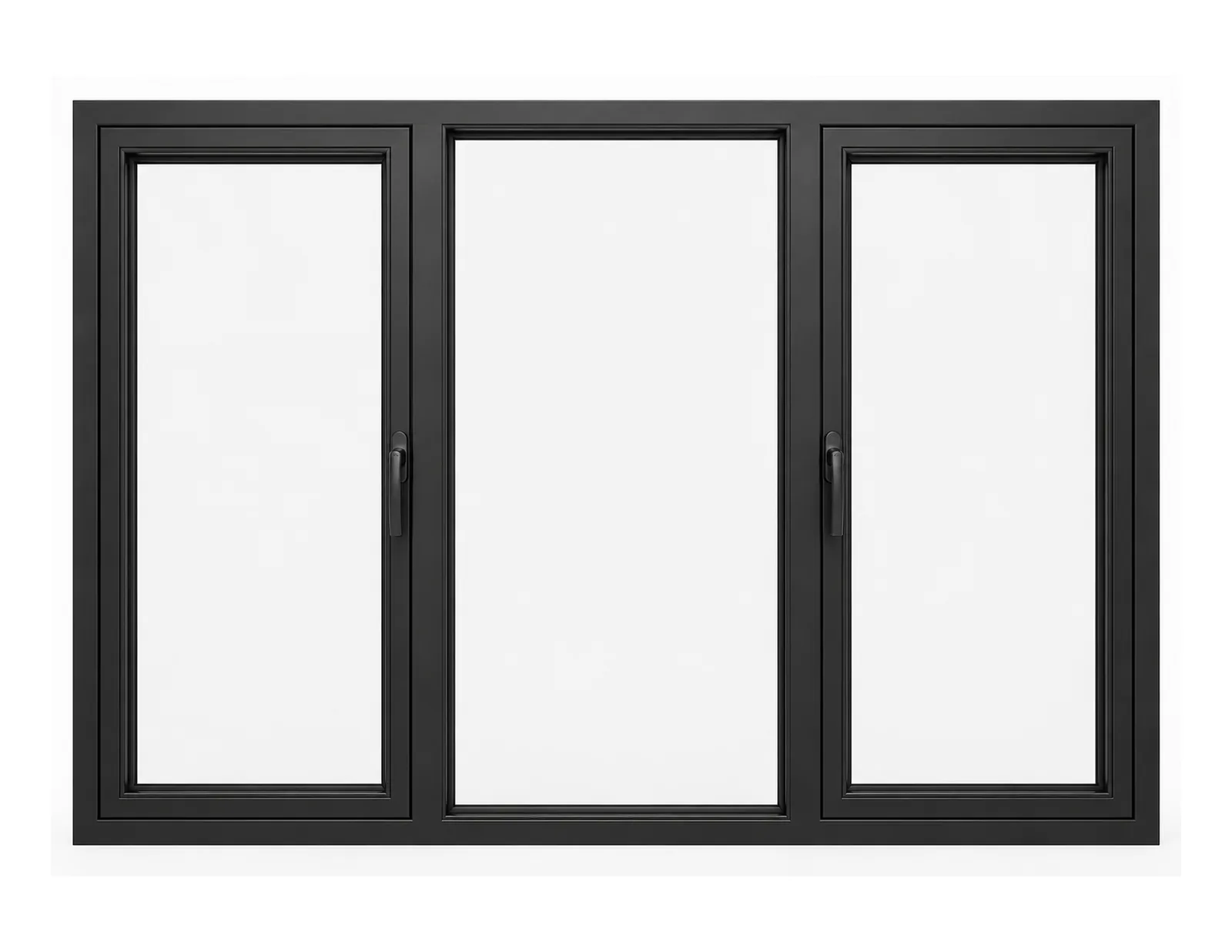 Mixed fixed and operable windows in one finish