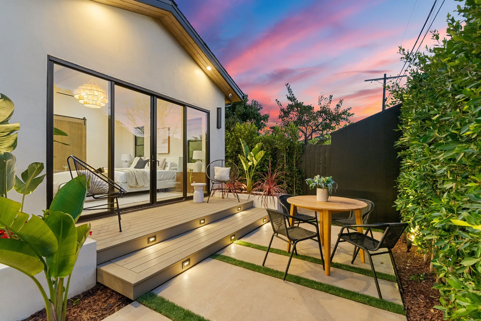 Sliding glass doors, large panels